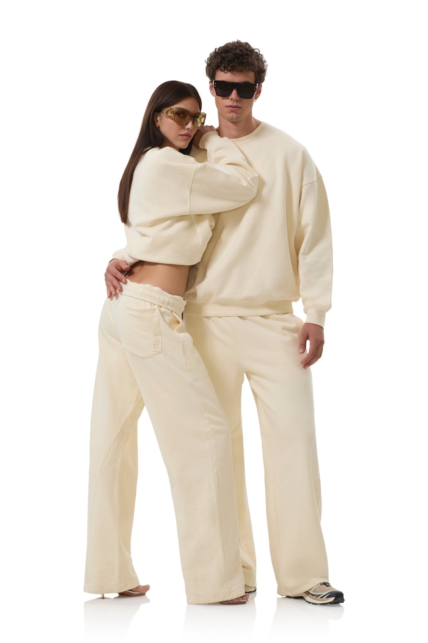 Finely Straight Leg Sweatpant - Vintage White - AFRM