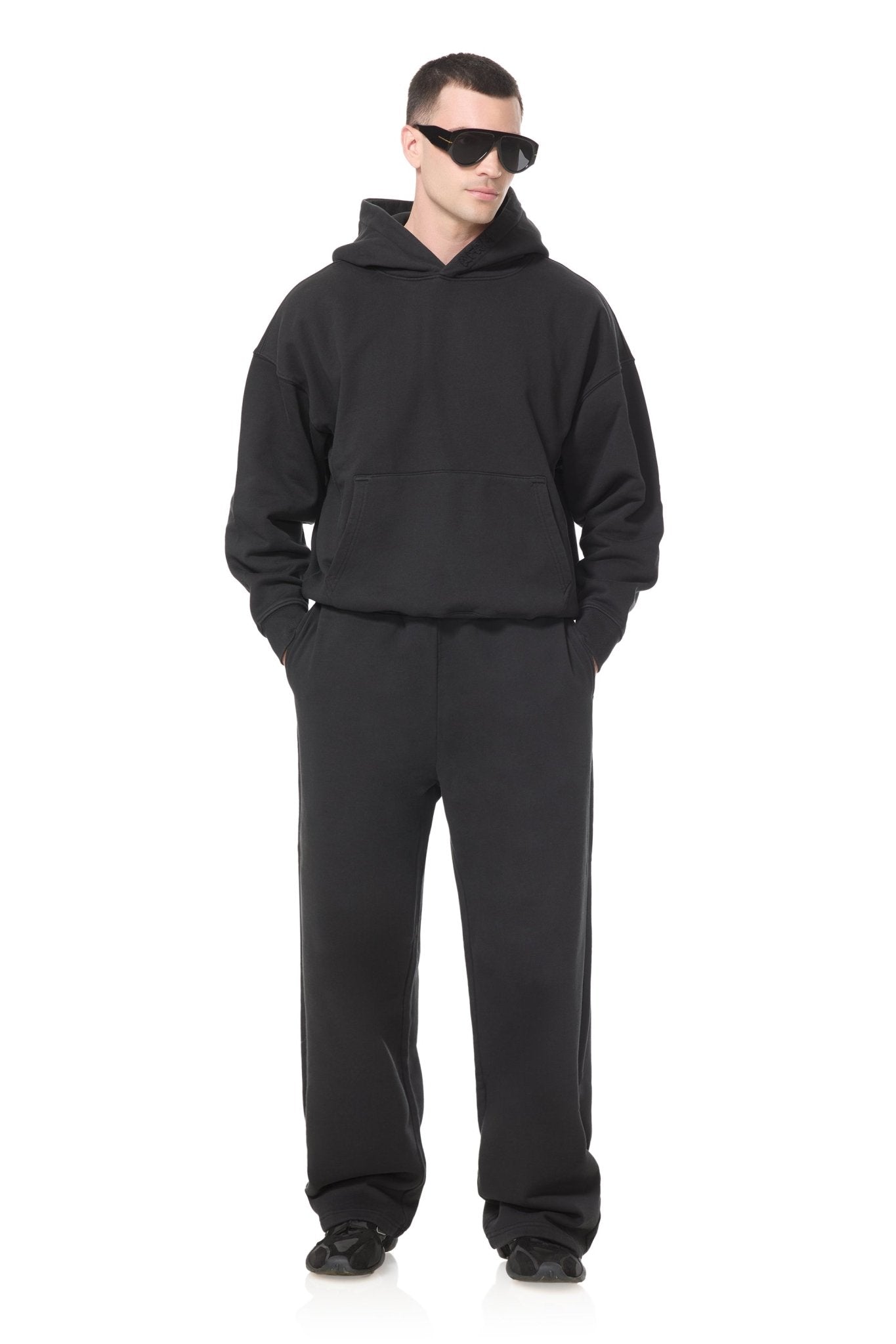 Finely Straight Leg Sweatpant - Washed Noir - AFRM
