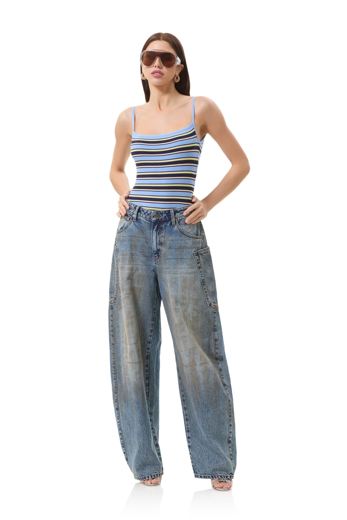 Frances Bodysuit - Iris Stripe - AFRM