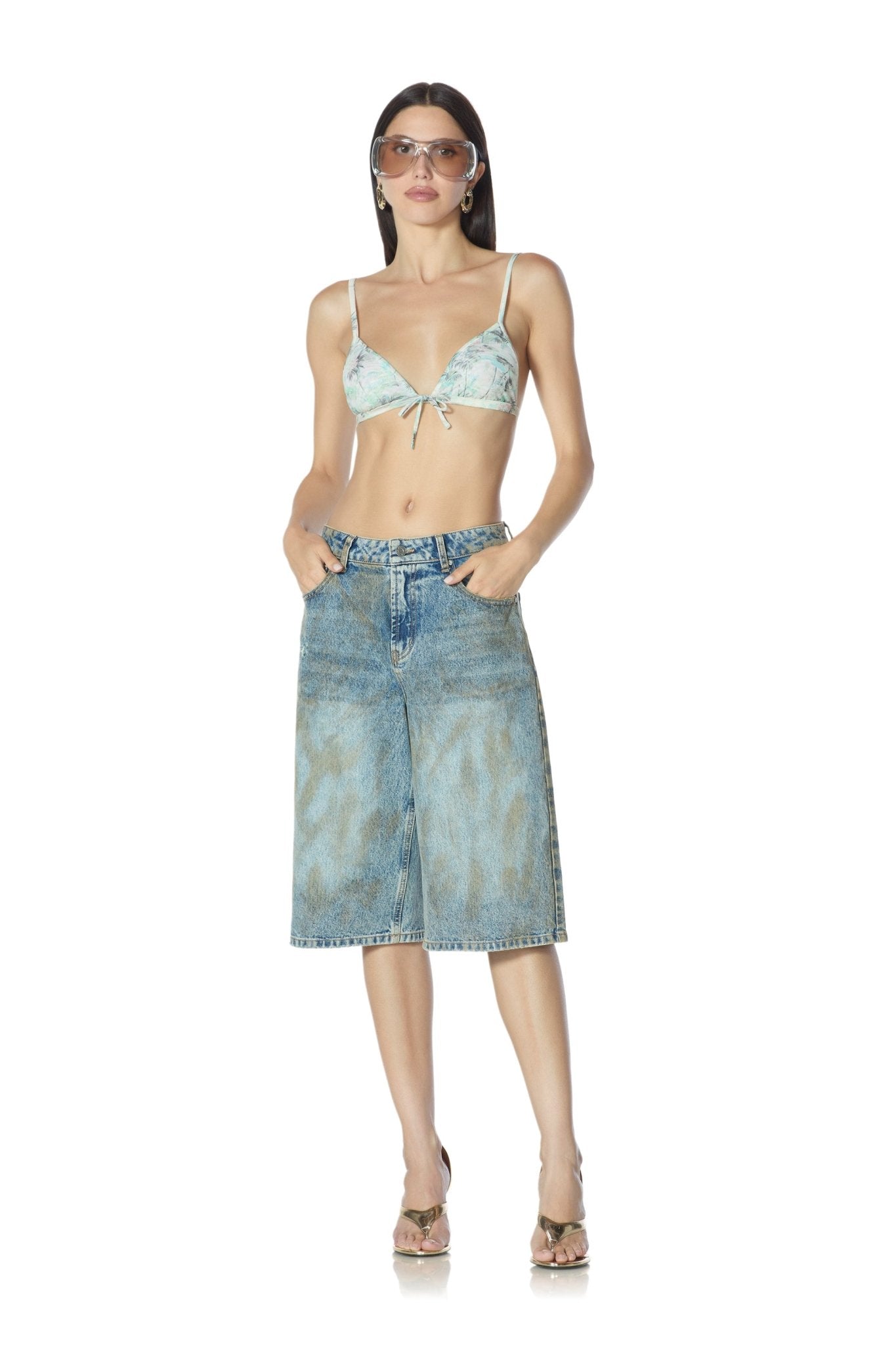 Jade Bra Top - Palm Scenic - AFRM