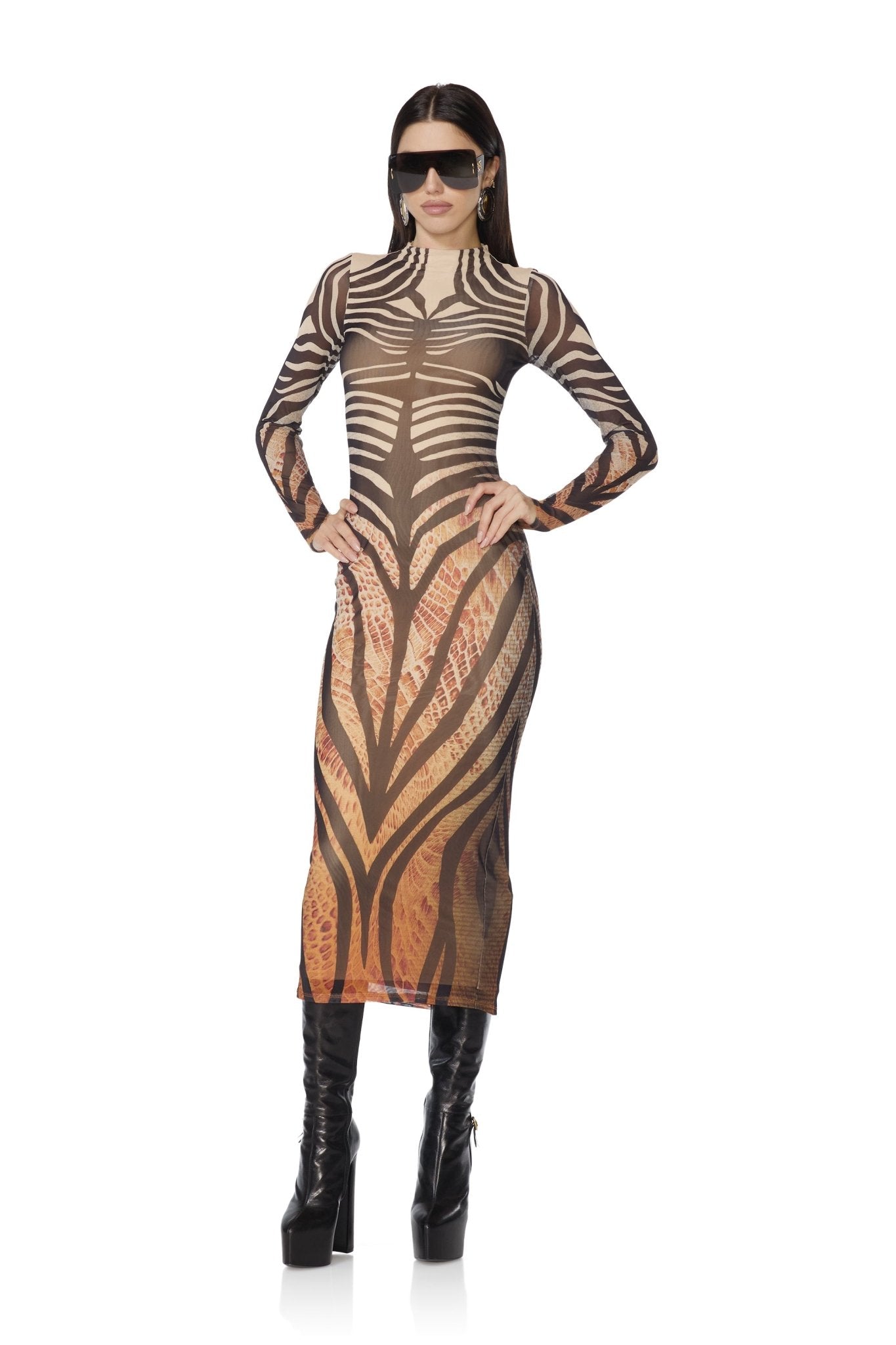 Juniper Dress - Snake Stripe - AFRM