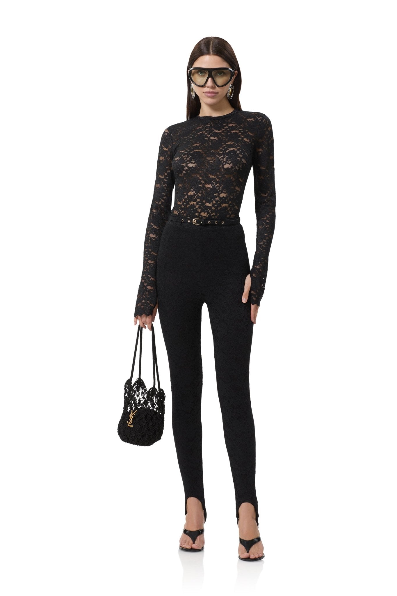 Kaylee Silken Lace - Noir - AFRM