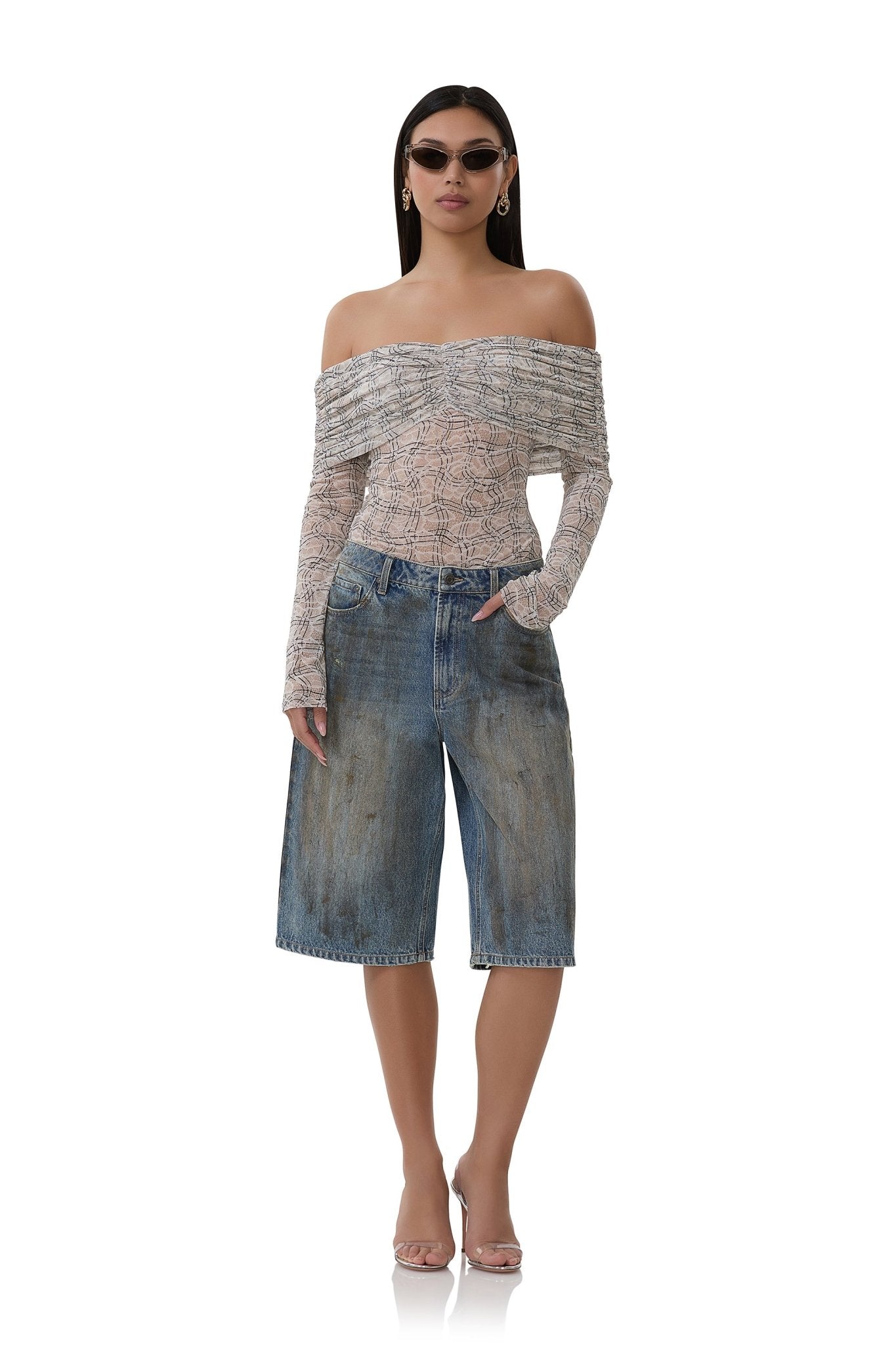 Lilith Top - Lace Plaid - AFRM
