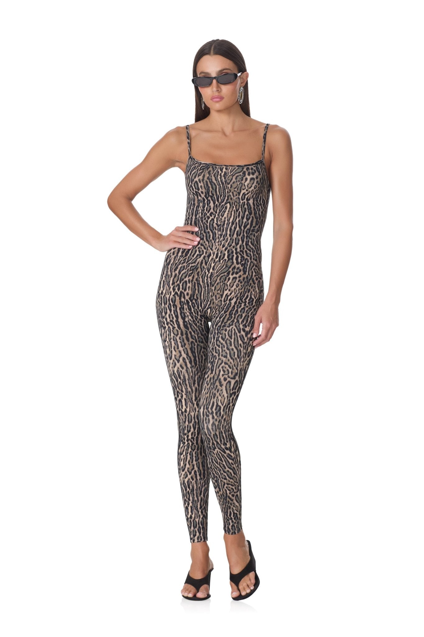 Opal Catsuit - Olive Leopard - AFRM