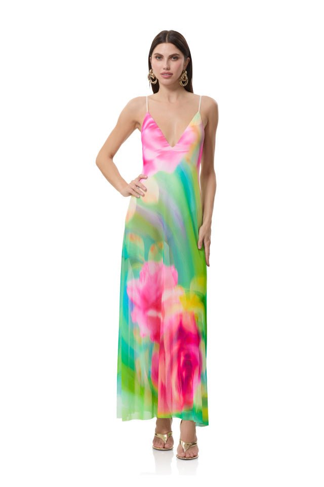 Rivka Dress - Green Rose - AFRM