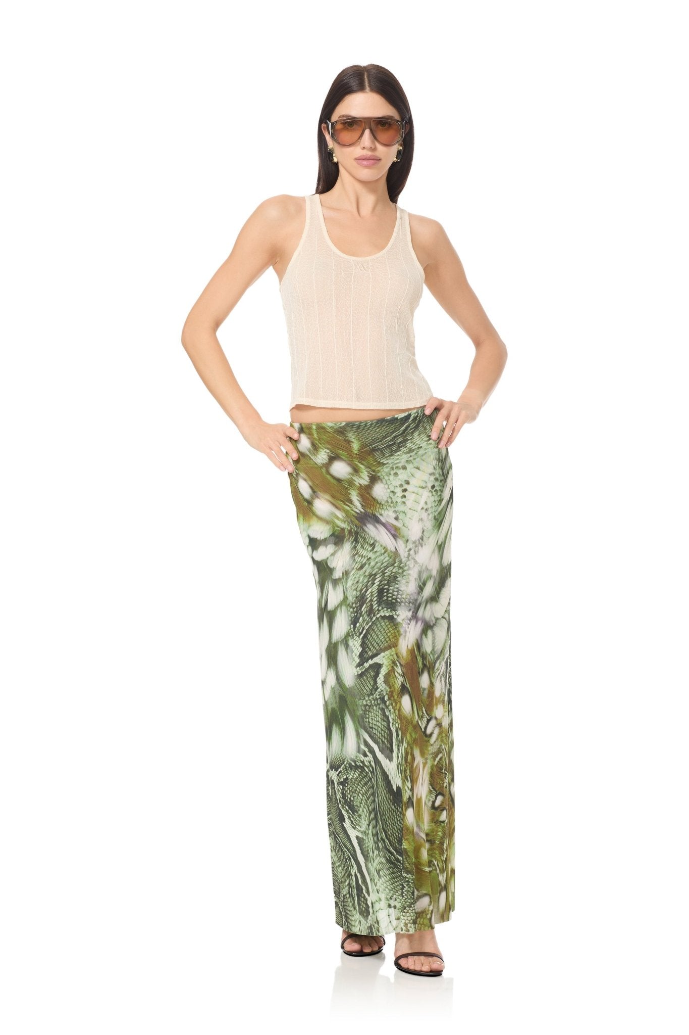 Sera Skirt - Vintage Swirl Snake - AFRM