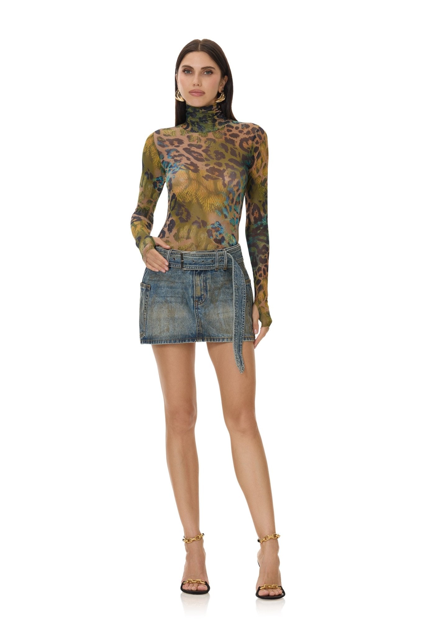 Zadie Top - Gold Glow Animal - AFRM