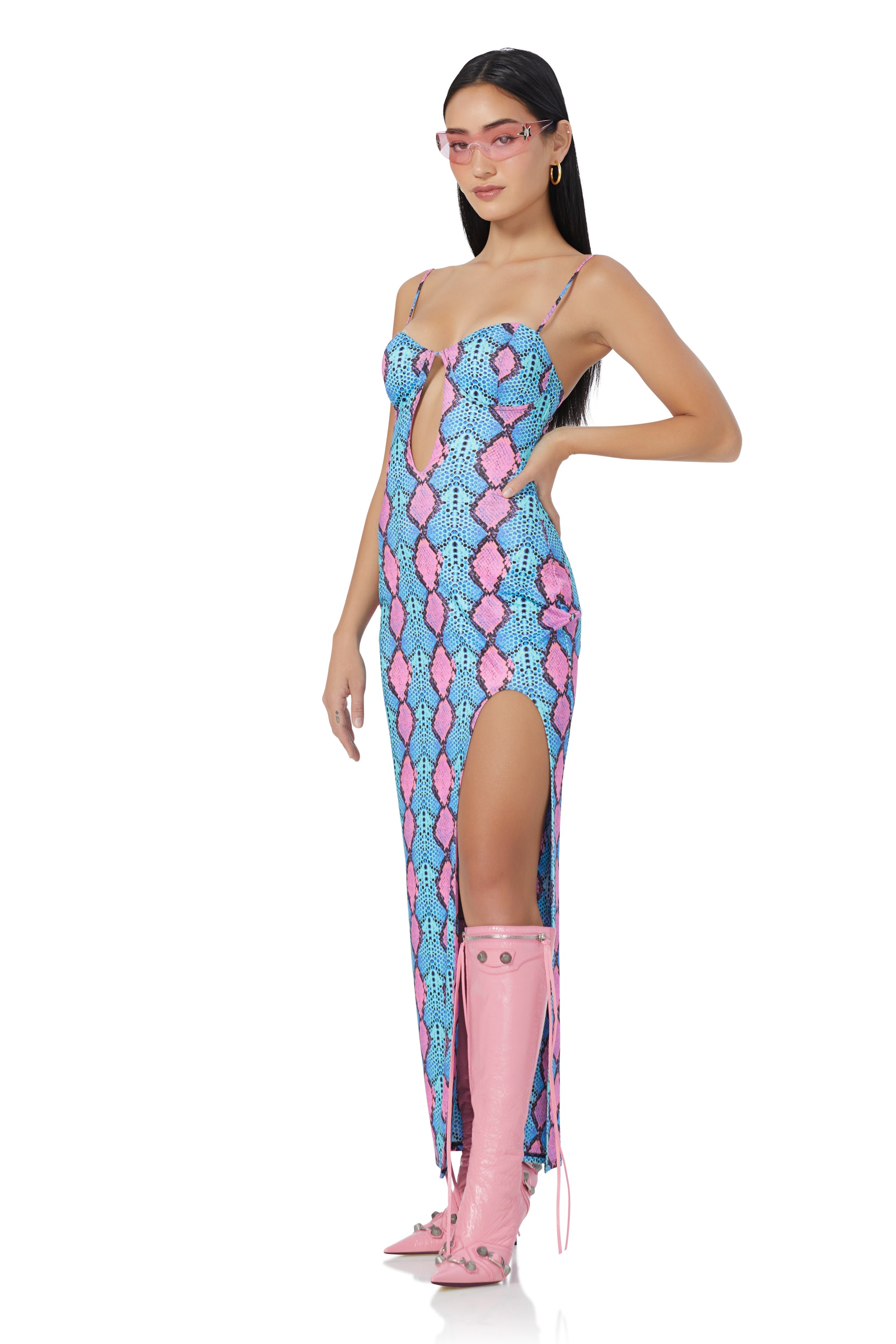 Blue deals snake dress