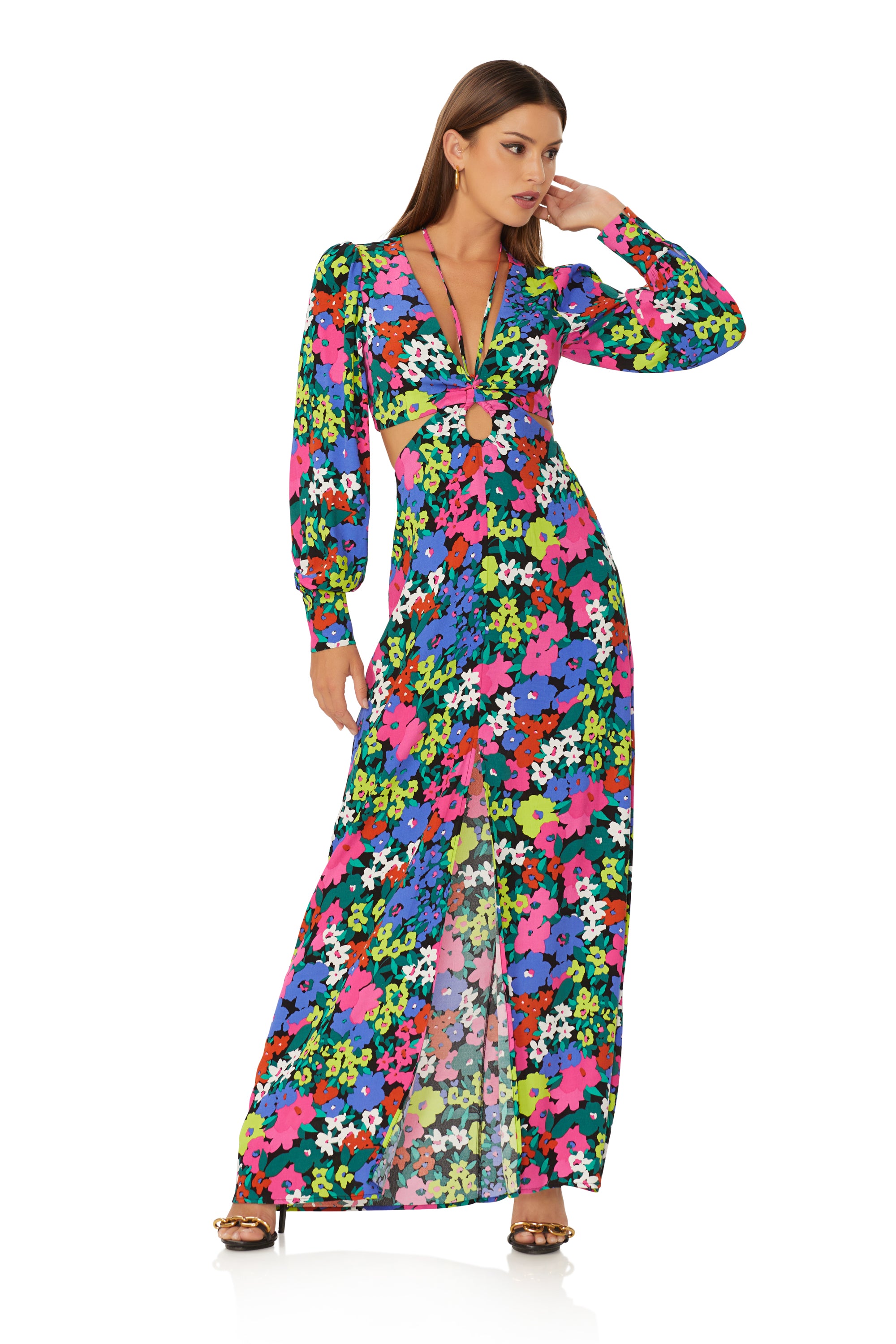 Dialli Dress - Neon Night Garden