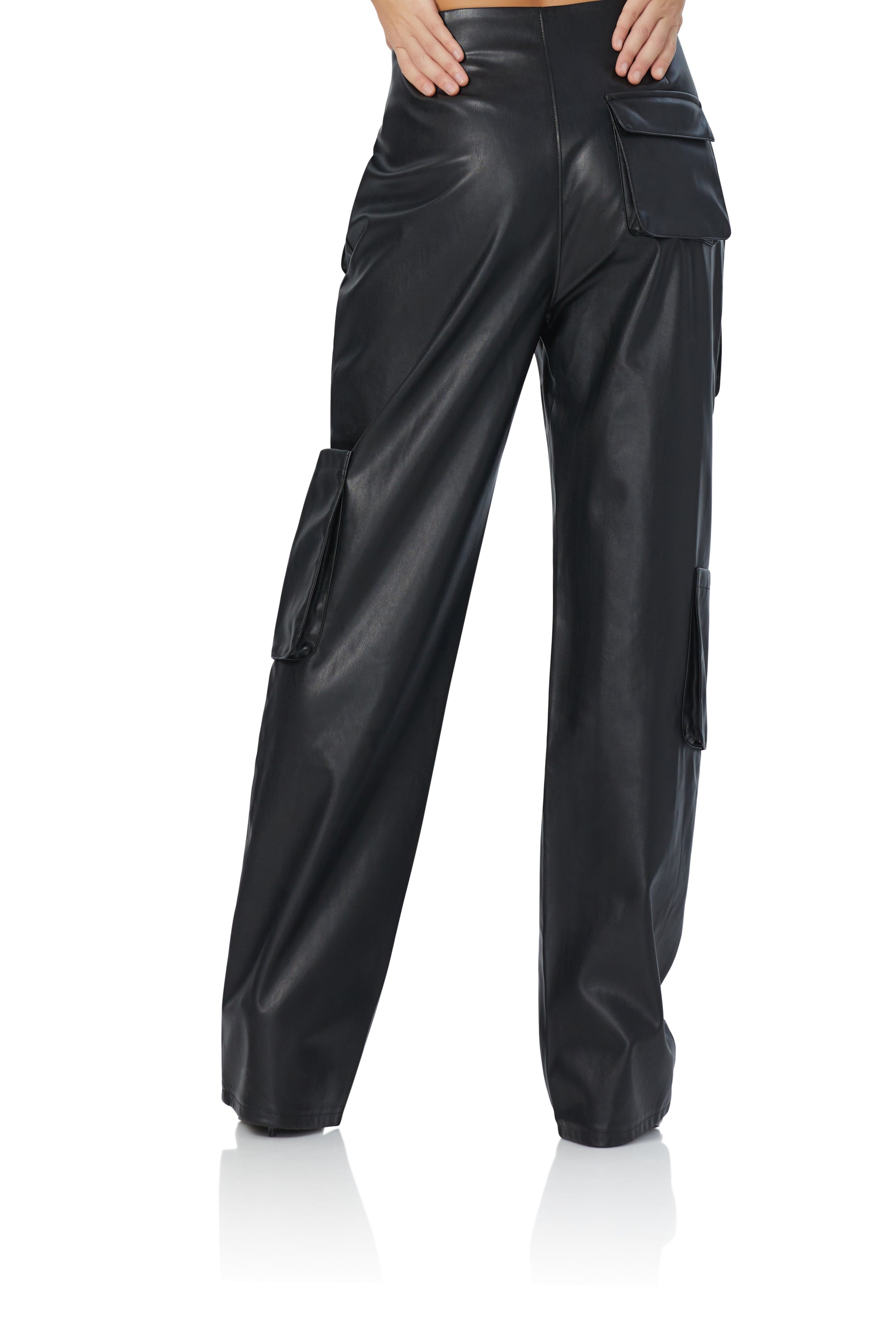 Sigmund Cargo Pant - Black Vegan Leather – AFRM